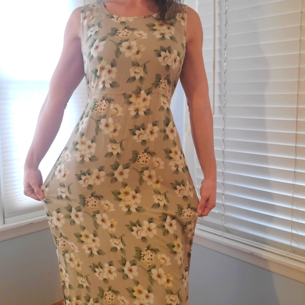 Vintage Hawaiian maxi dress sz md/large